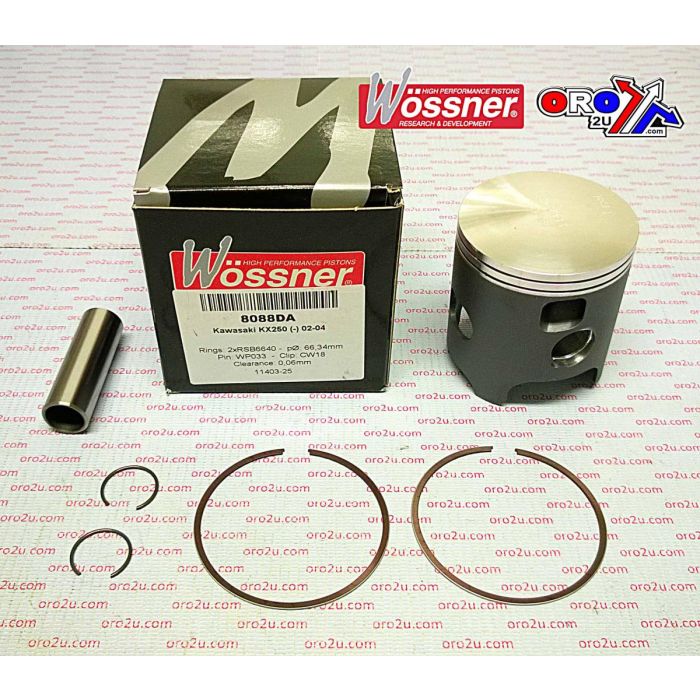 Kolvkit 02-04 Kx250 6640 A Wossner 8088Da Kawasaki Mx 13001-0013