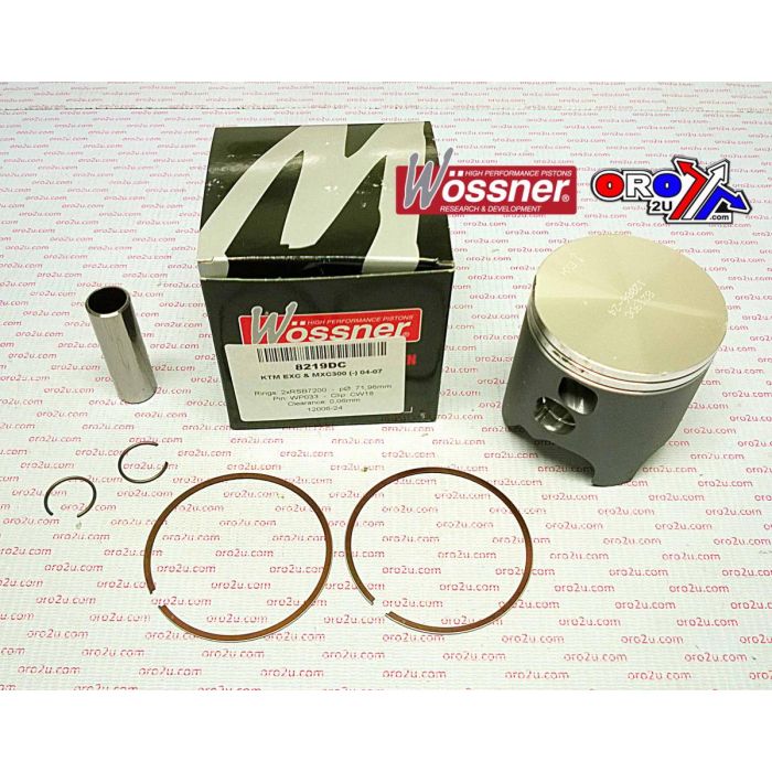 Piston Kit 04-07 Ktm300 7200 Wossner 8219Da Forged 55430007000