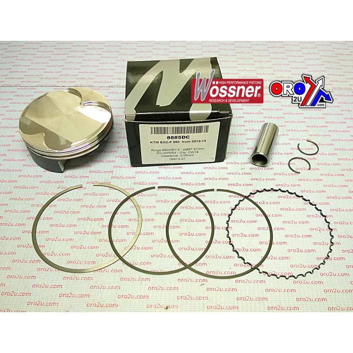 Piston Kit 12-16 Ktm Exc-F 350 88 Wossner 8885Dc Forged