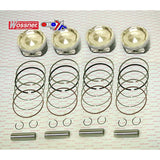 Piston Kit Set/4 Hayabusa 81 Wossner K8736Da-4 Suzuki Turbo 2008-On Displ. 1340Cc