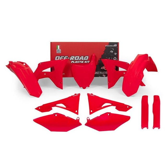 Plastkit 7 Nr Crf450R 17-18 Crf250R 18 Rtech R-Kitcrf-Rf0-599 Neonröd