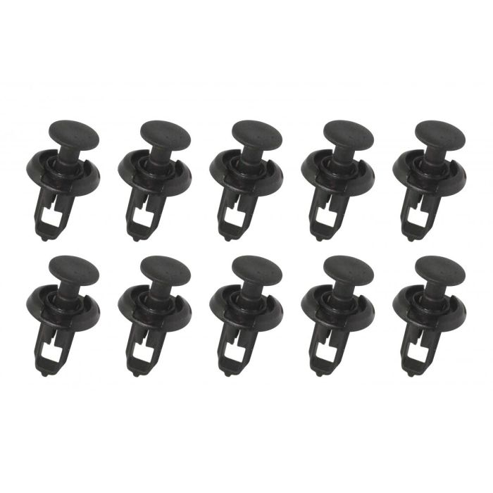 Pack-10 Plast Center Push Fender Clips Nitar 8 Mm X 20 Mm X 25 Mm