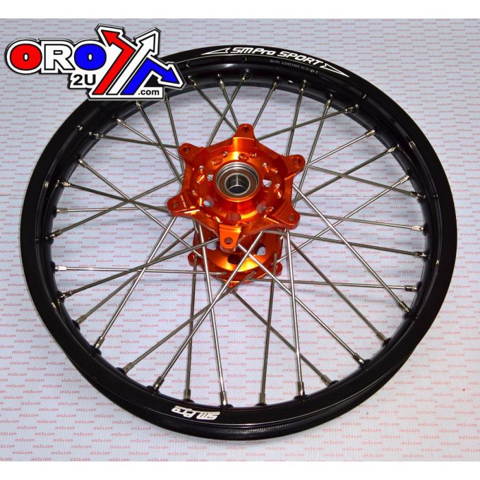 19X185 Hjul Ktm Blk/Orange Mx-5011 Fälg Svart Hub Orange Sp05206820199 Gloss Fälg