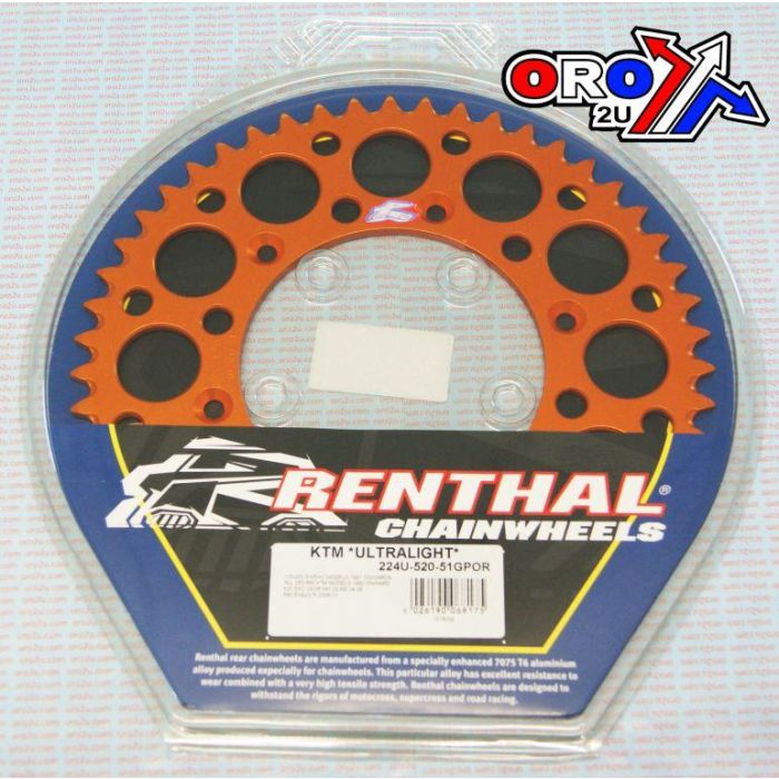 Bakdrev Renthal Ktm Ultralite 224U-520-51Gpor Orange 224U-520-51Gpor