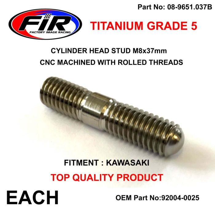 Titanium G5 Stud M8X37Mm (B) Varje Kawasaki 92004-0025 920040025 - Motordubbar - Titanium