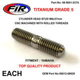 Titanium G5 Stud M8X37Mm (A) Each Yamaha 95612-08620 9561208620 - Motordubbar - Titanium