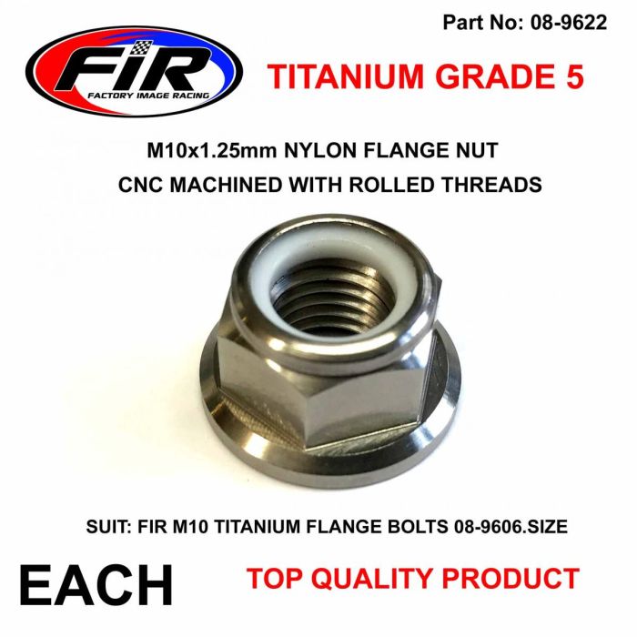 Titanium Gr5 M10X1.25Mm Mutter Nylon Flänsmutter/ Varje - Generiska Muttrar Och Bultar - Titanium