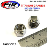 Titanium Gr5 M10X1.25Mm Mutter Ktm Husq & Husa / Pack Om 2 (54310086100 Metric Fine) - Generiska Muttrar Och Bultar - Titanium