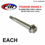 Titanium Gr5 Bolt M10 X 80 Mm Varje Metrisk Fin 125 Mm / Grad 5 - Generiska Muttrar Och Bultar - Titanium