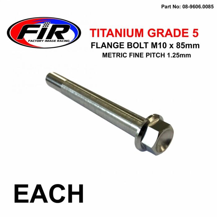 Titanium Gr5 Bolt M10 X 85 Mm Varje Metrisk Fin 125 Mm / Grad 5 - Generiska Muttrar Och Bultar - Titanium