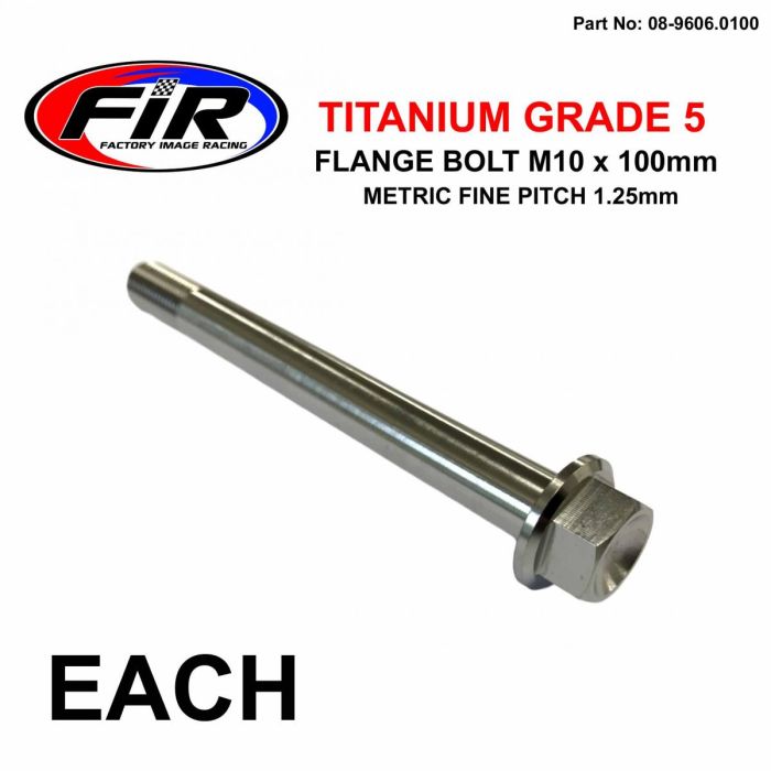 Titanium Gr5 Bolt M10 X 100 Mm Varje Metrisk Fin 125 Mm / Grad 5 - Generiska Muttrar Och Bultar - Titanium