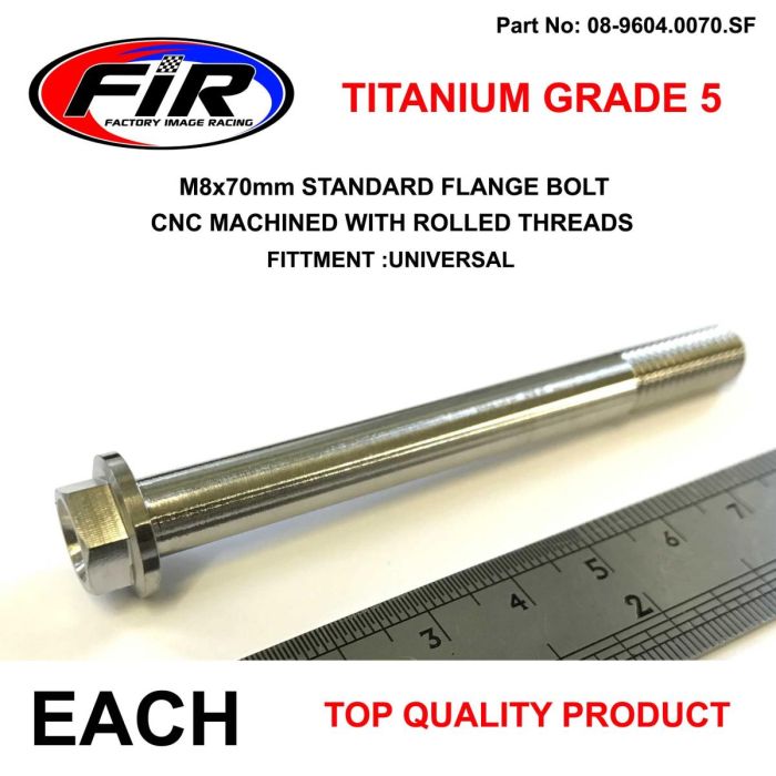 Titanium Gr5 Bolt M8 X 70Mm Varje Flänsod: 14Mm / Hexstorlek: 10Mm / - Generiska Muttrar Och Bultar - Titanium