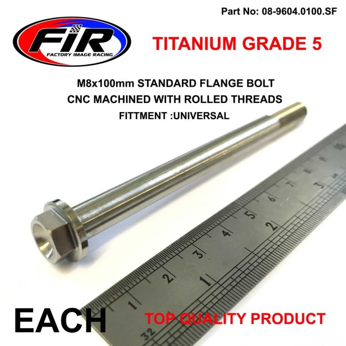 Titanium Gr5 Bolt M8 X 100Mm Varje Flänsod: 14Mm / Hexstorlek: 10Mm / - Generiska Muttrar Och Bultar - Titanium