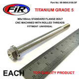 Titanium Gr5 Bolt M8 X 100Mm Varje Flänsod: 14Mm / Hexstorlek: 10Mm / - Generiska Muttrar Och Bultar - Titanium