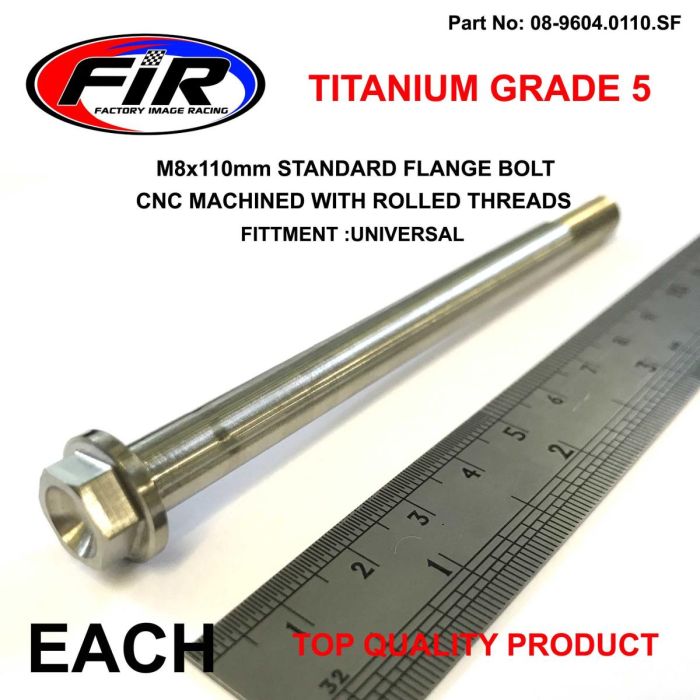 Titanium Gr5 Bolt M8 X 110Mm Varje Flänsod: 14Mm / Hexstorlek: 10Mm / - Generiska Muttrar Och Bultar - Titanium