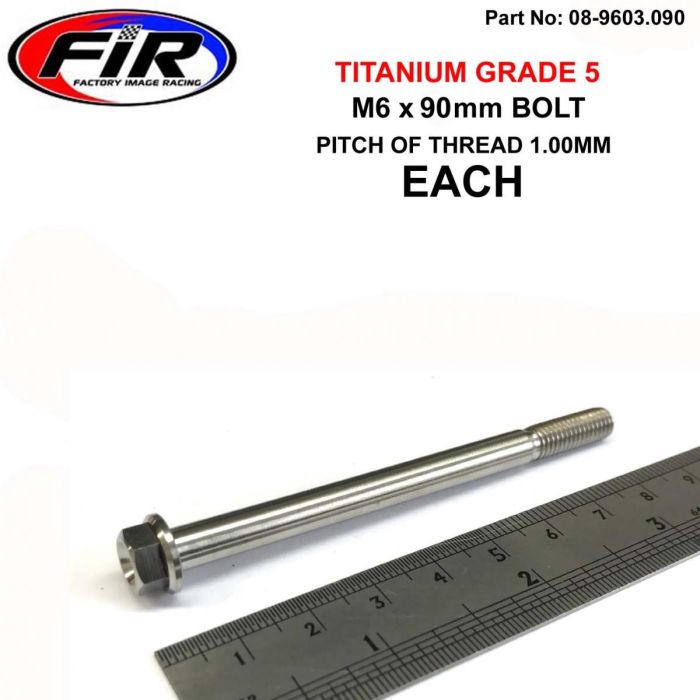 Titanium Gr5 Bolt M6 X 90Mm Varje Flänsod: 11Mm / Hexstorlek: 8Mm / - Generiska Muttrar Och Bultar - Titanium