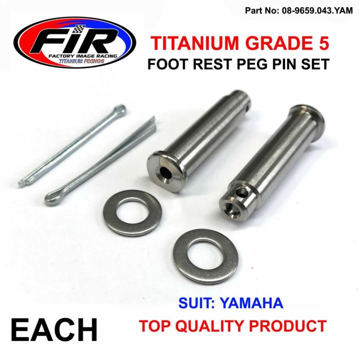 Titanium Gr5 Peg Pin Set Yamaha 90240-10004 / 43.00Mm / Fot Peg - Fotpinnar - Titanium