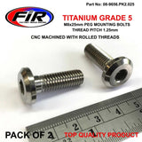 Titanium Gr5 M8X1.25X25Mm Pk2 Kawasaki Peg Mount Bolts / 92154-0515 - Fotpinnar - Titanium