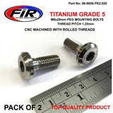 Titanium Gr5 M8X1.25X20Mm Pk2 Universell Peg Mount Bolts / Flat Head Bolt - Fotpinnar - Titanium