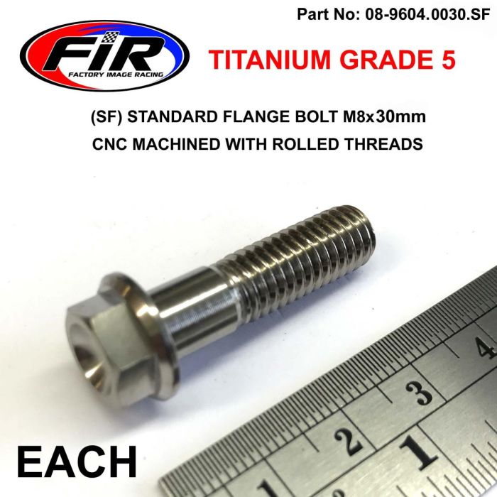 Titanium Gr5 Bolt M8 X 30Mm Varje Flänsod: 14Mm / Hexstorlek: 10Mm / - Generiska Muttrar Och Bultar - Titanium