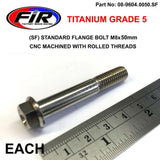 Titanium Gr5 Bolt M8 X 50 Mm Varje Flänsod: 14 Mm / Hexstorlek: 10 Mm / - Generiska Muttrar Och Bultar - Titanium