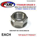 Titanium Gr5 Bakre Spindelmutter M20X150 Yam Kaw 90185-20002 Varje / / 92210-0939