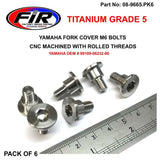 M6 Gaffelskällbolt Yamaha Pk 6 Titanium Grade 5 /  Yamaha 90109-06232-00 - Styrning & Fjädring - Titanium