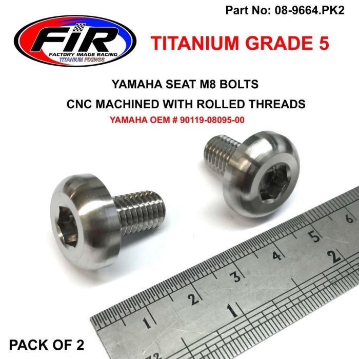 Yamaha Gr5 Seat Bolts Pk2 Par / / Yz Wr Yzf Wrf Yamaha 90119-08095-00 - Karosseri - Titanium