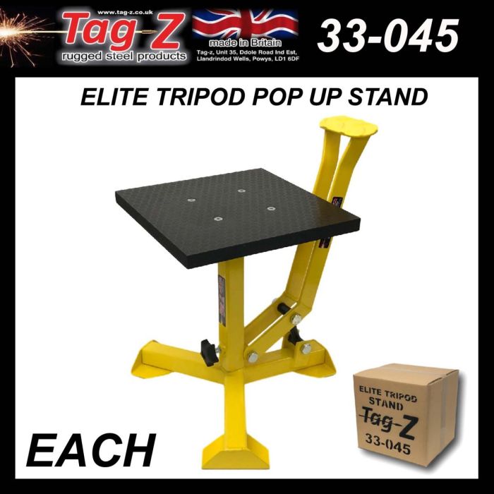 Elite Stativ Pop Up Ställ Big Feet / Gloss Gul / Tag-Z Mx Stand Pit Paddock Enduro