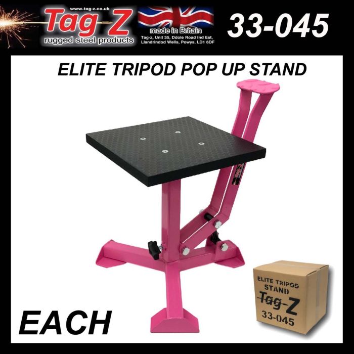 Elite Stäv Pop Up Ställ Big Feet / Gloss Pink / Tag-Z Mx Stand Pit Paddock Enduro