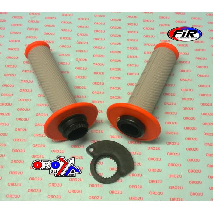 Lock On Grip Set 17-19 Ktm Husq Halvvaffel Mjukgrå/Orange Odi Style Gran -