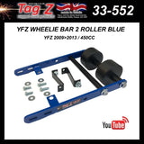 Yfz Wheelie Bar 2 Roller Blue Atv Quad Wheelie Saver / Catch 34Kg 34X22X7Cm / Yfz 2009>2013