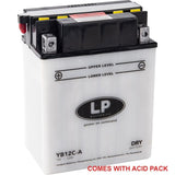 Batteri Lb12C-A 12V 12Ah M/Syrapaket Landport Mb Yb12C-A Md Lb12C-A