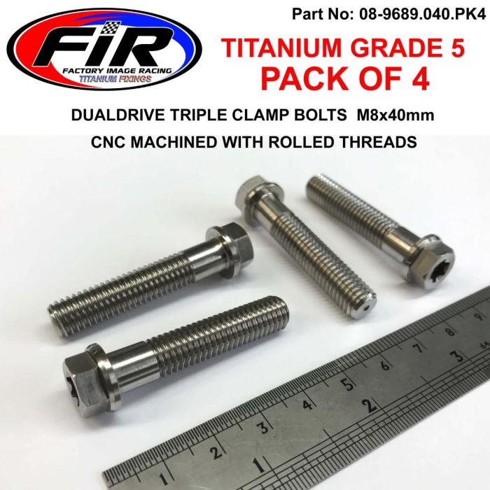 Gr5 Titanium Bolt M8X40Mm Pk4 Triple Clamp Bolts / Dualdrive / Ktm Re: 25080406