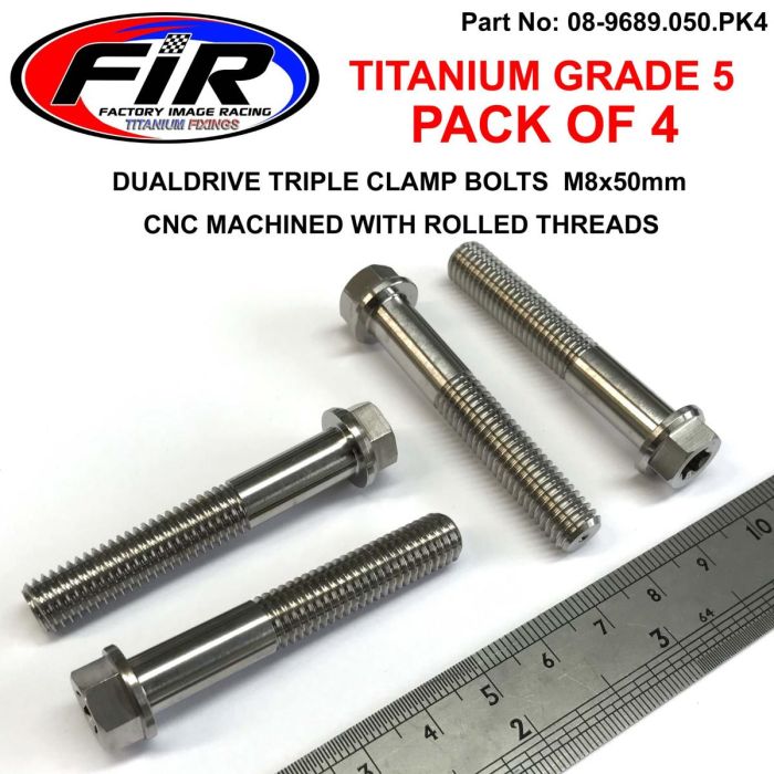 Gr5 Titanium Bolt M8X50Mm Pk4 Triple Clamp Bolts / Dualdrive / Ktm Re: 25080506