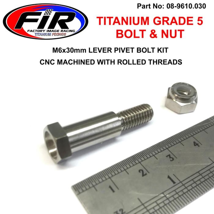 Titanium Gr5 Pivot Bolt Kit Hon 90114-166-006 / Yam 5Mv-2589F-00 Kaw 92150-1451 92001-1728 - Broms- Och Kopplingsbultar - Titanium