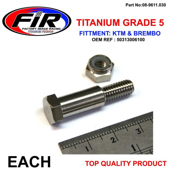 Titanium Gr5 Pivot Bolt Kit Ktm Brembo 50313006100 2001>2012 Broms / - Broms & Kopplingsbultar - Titanium