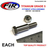 Titanium Gr5 Pivot Bolt Kit Ktm Brembo 50313006100 2001>2012 Broms / - Broms & Kopplingsbultar - Titanium