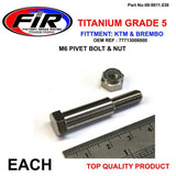 Titanium Gr5 Pivot Bolt Kit Ktm Brembo 77713006000 2014>2019 Broms / - Broms- Och Kopplingsbultar - Titanium