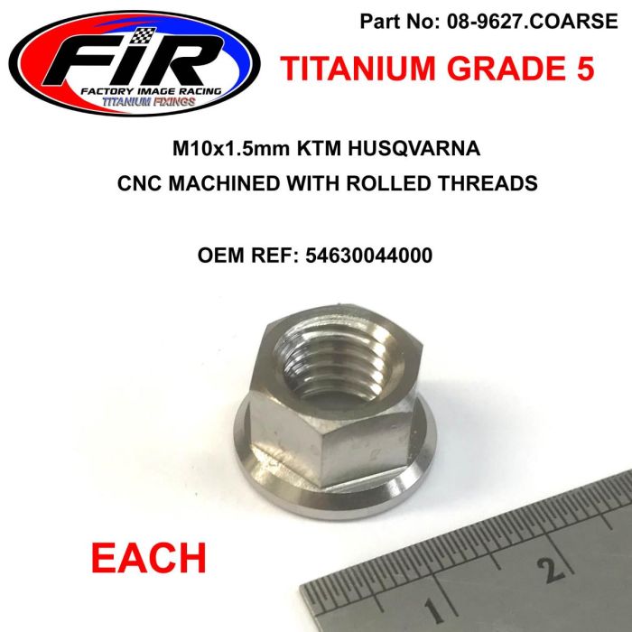 Titanium M10X1.50Mm Flänsmutter Varje / Ktm & Hus 54630044000 - Generiska Muttrar Och Bultar - Titanium