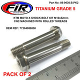 Titanium Gr5 M10X52 Bolts Ktm Shock Bolt Kit Pack Om 2 Ktm Husqvarna / 77204089000 - Generiska Muttrar Och Bultar - Titanium