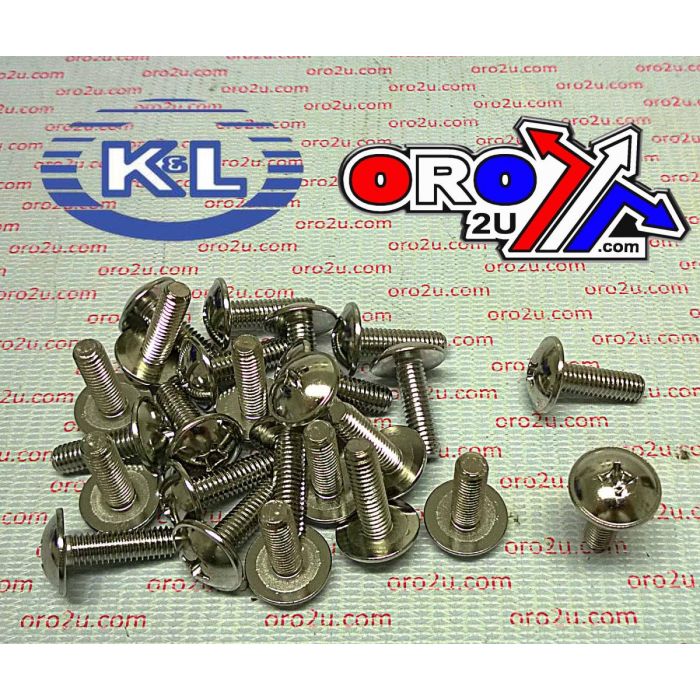 Chrome Oval Head Phillips 6X20 Pack 25 Kawasaki 33-7861 Tools Road