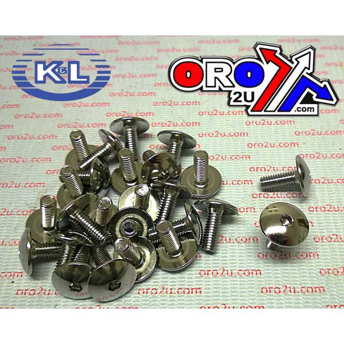 Krom Allen Oval Huvud 6X16 Pack/25 4Mm Nyckel 33-7863 Vägverktyg Yamaha