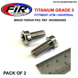 Gr5 Screw M8X20 Torx45 Pk2 Titanium - Ktm 0035080206S - Generiska Muttrar Och Bultar - Titanium