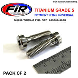 Gr5 Screw M8X30 Torx45 Pk2 Titanium - Ktm 0035080306S - Generiska Muttrar Och Bultar - Titanium