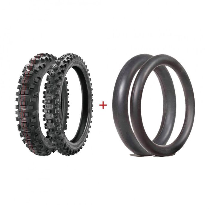 Borilli Enduro Soft Package 3N4-21 3N5-21 3N6-26 3N7-26 Dura Mousse 62-592F. Soft = 21-90/90 (80/100) 62-594F.Soft = 18-140/18-14 80 Borilli Soft Bak & Mjukt Framdäck