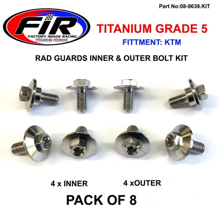 Gr5 Ktm Rad Guards Fixs Pk8 Titanium Sx Exc Sxf Excf 16-2020 - Karosseri - Titanium