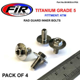 Gr5 Ktm Rad Guard Inre Bolts Pk4 Titanium Sx Exc Sxf Excf 16-2020 / 0024060123 - Karosseri - Titanium