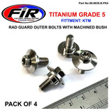 Gr5 Ktm Rad Guard Yttre Bultar Pk4 Titanium Sx Exc Sxf Excf 16-2020 / Med Bush / 0025060166!! - Karosseri - Titanium