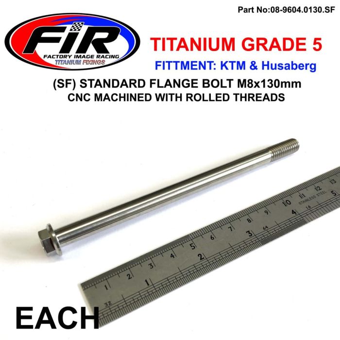 Titanium Gr5 Bolt M8 X 130Mm Varje Flänsod: 14Mm / Hexstorlek: 10Mm / - Generiska Muttrar Och Bultar - Titanium